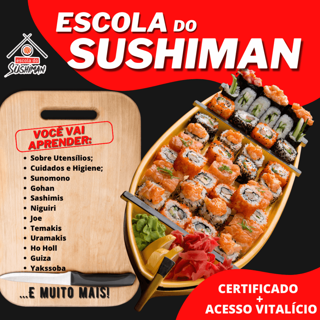 escola de sushi, curso de sushi, aprenda a fazer sushi, sushiman